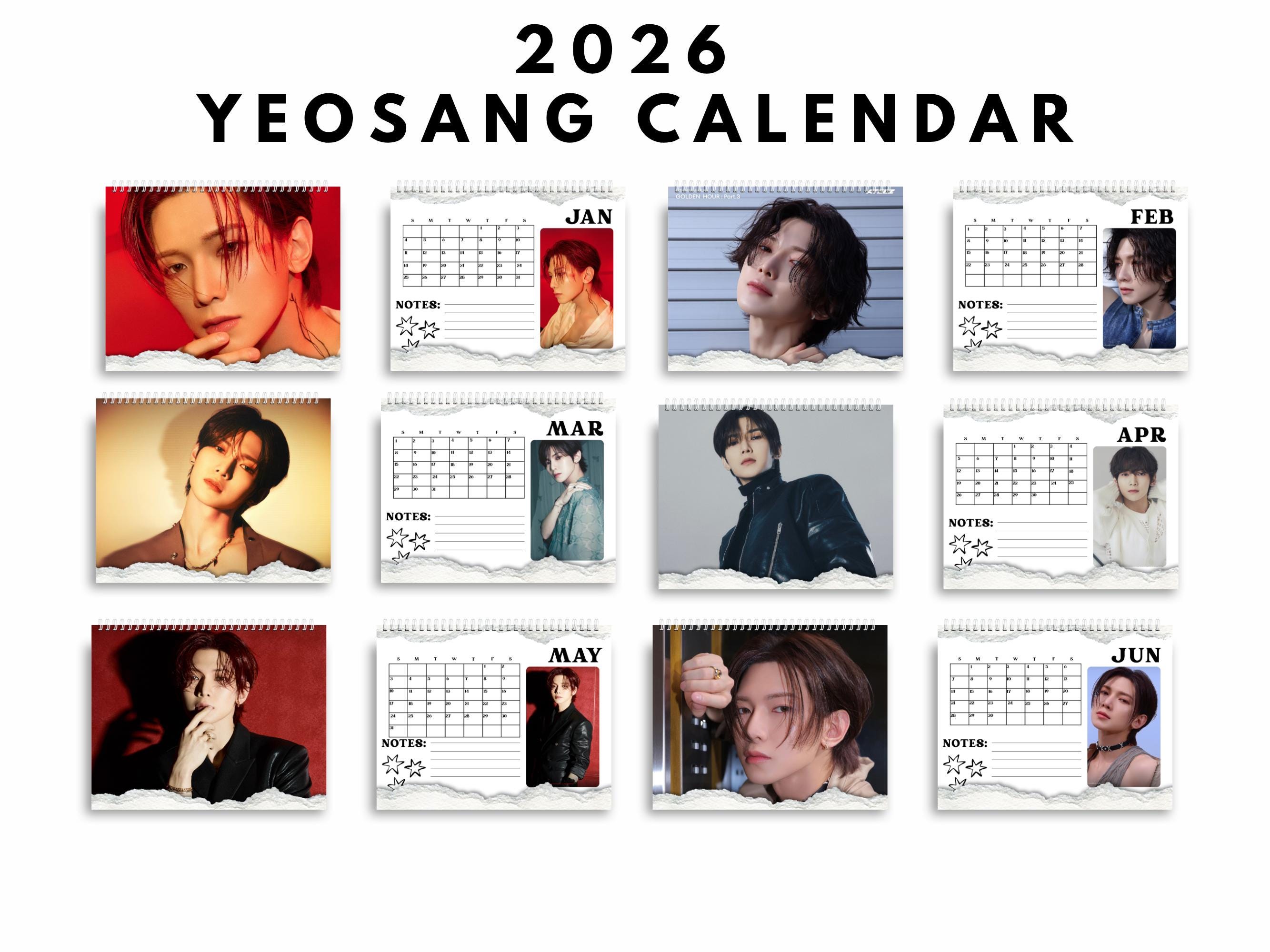 Custom Yeosang Ateez Calendar