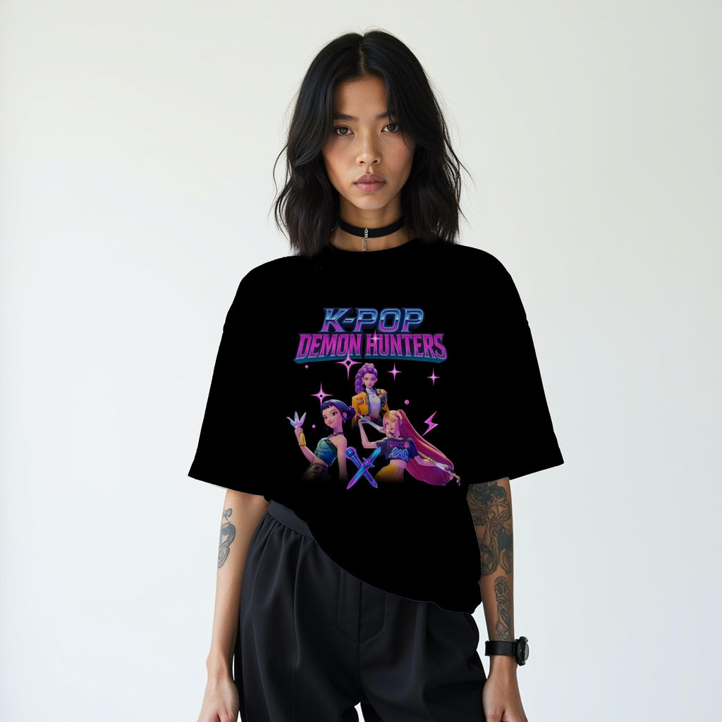 Kpop Demon Hunters T Shirt, Comfort Colors Tee, Huntrix Girl Shirt, Gift for Kpop Fan, Mira Rumi Joey, Idol Group, Huntrix Merch