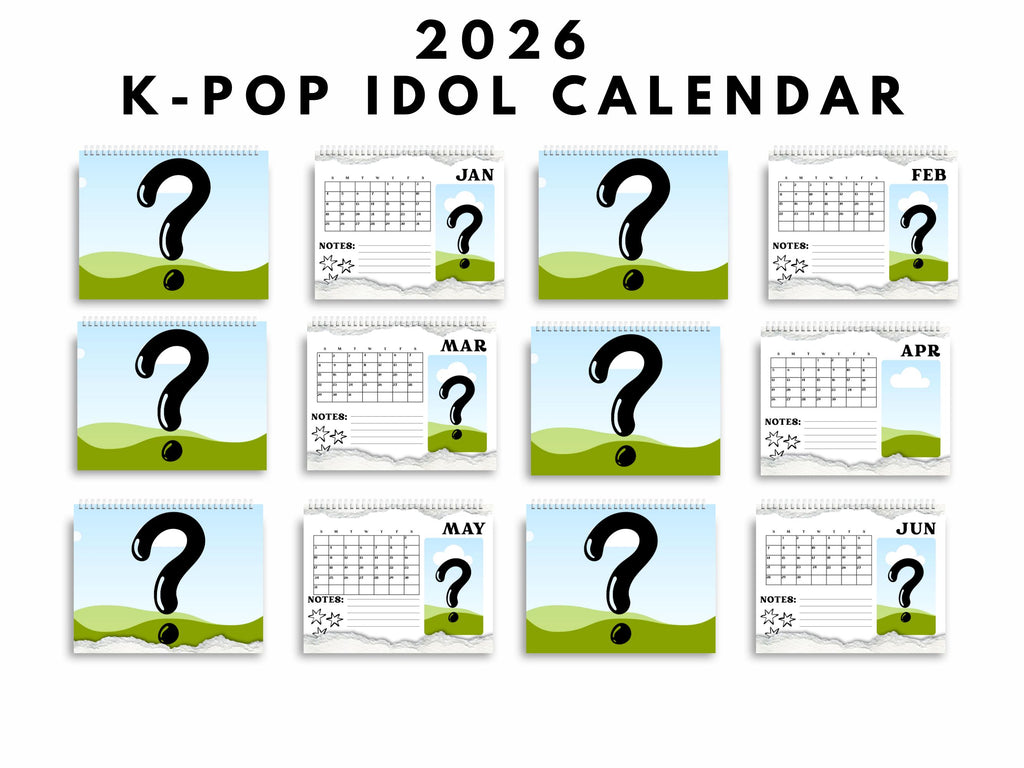 Custom Itzy 2026 wall calendar