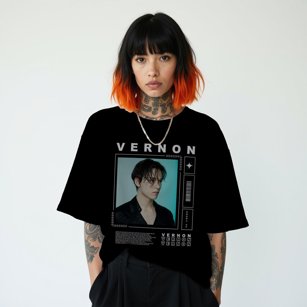 Vernon Seventeen Kpop Shirt: Vintage Graphic Tee for Carats