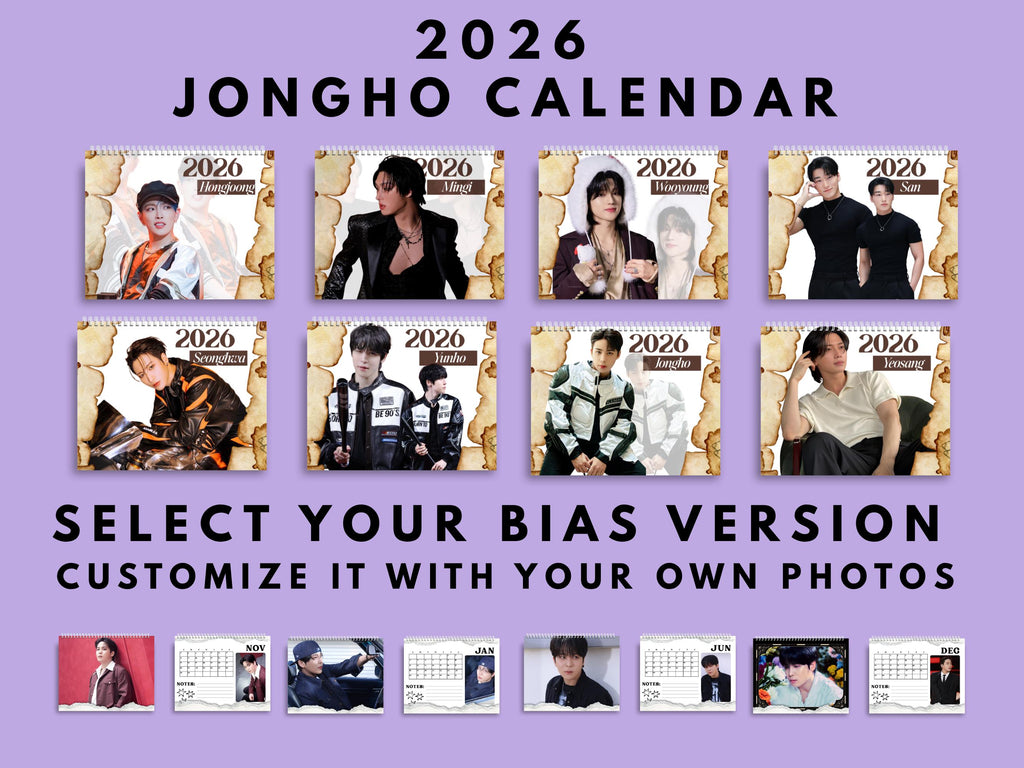 Custom 2026 Jongho calendar
