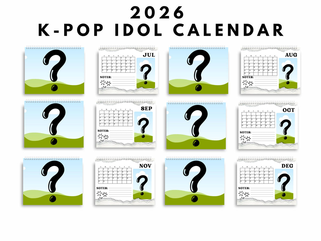 Custom Itzy 2026 wall calendar