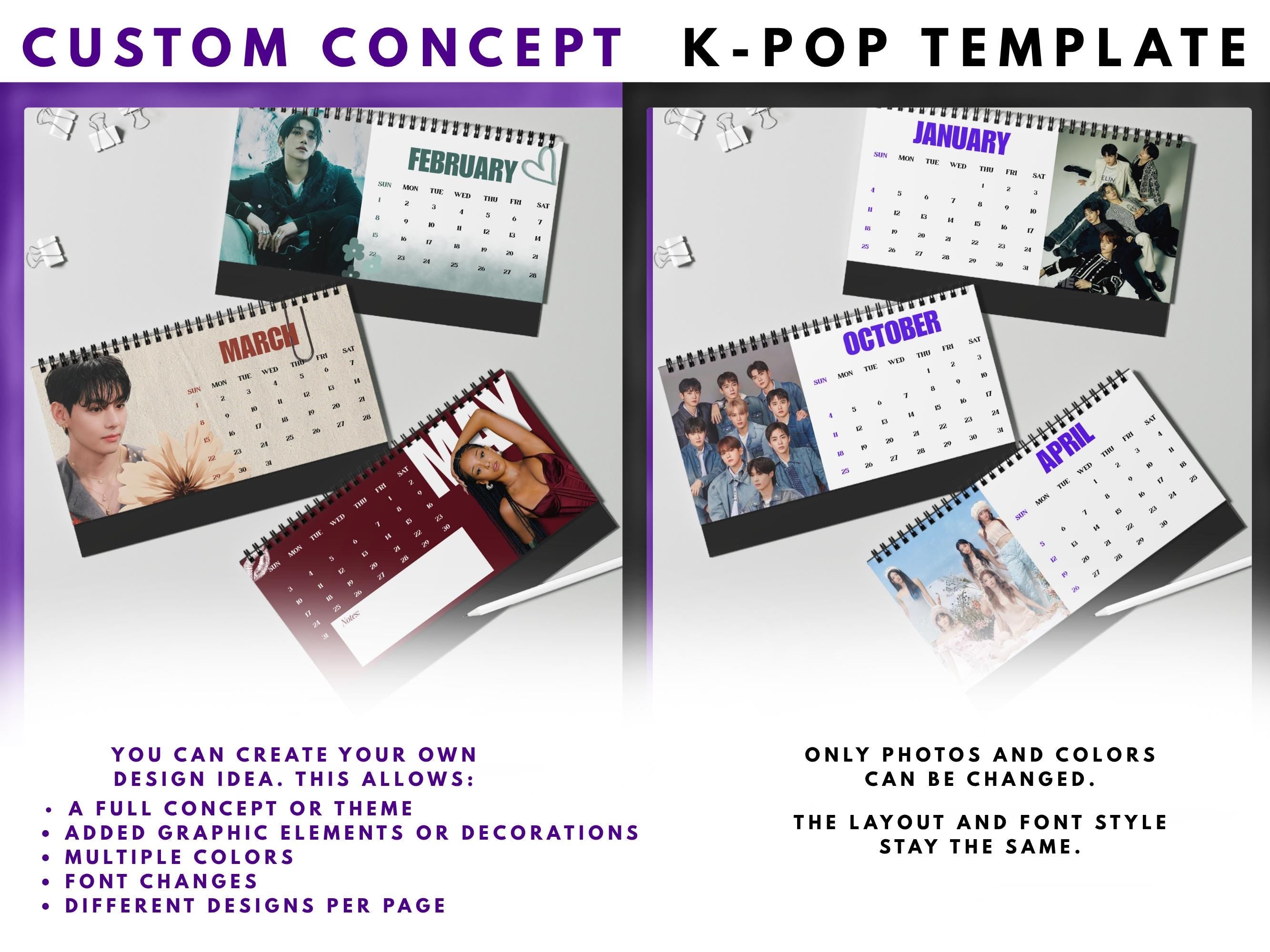 Custom 2026 kpop desk Calendar