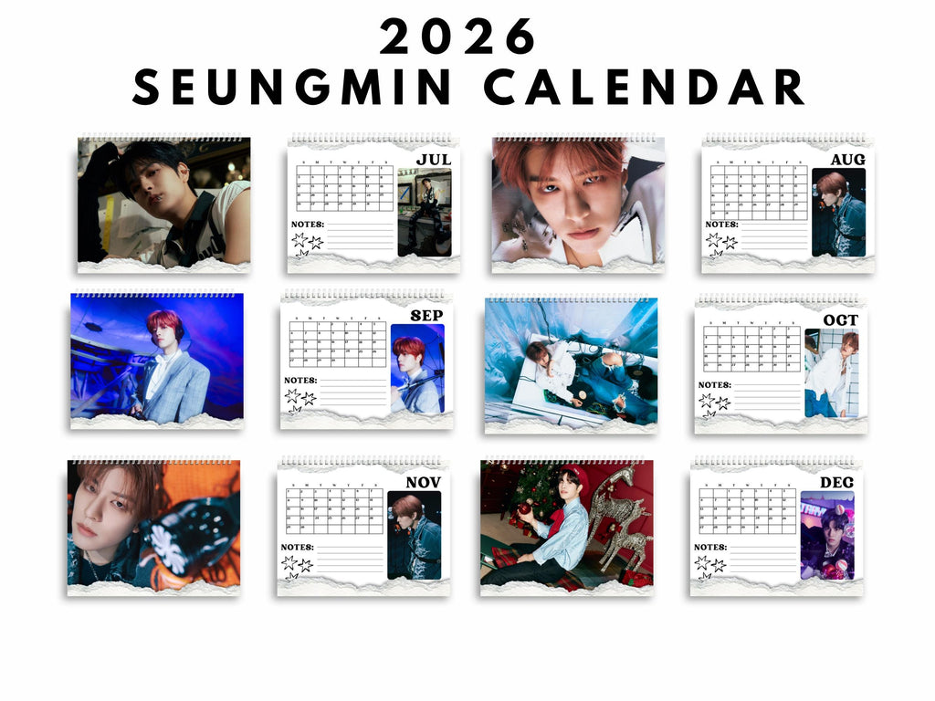 Custom 2026 Seungmin Stray kids calendar