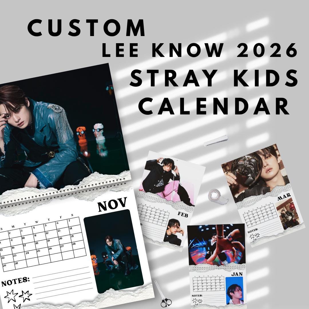 Custom 2026 Lee know Stray kids calendar