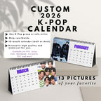 Custom 2026 kpop desk Calendar